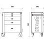 KASSETTENSCHRANK 5 SCHUBLADEN GRAU RSC24/5-G - Beta RSC24/5-G BETA RSC24/5-G