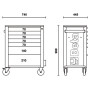 KASSETTENSCHRANK MIT 7 SCHUBLADEN BLAU RSC24/7-B - Beta RSC24/7-B BETA RSC24/7-B