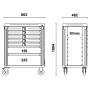 KASSETTE, 7 SCHUBLADEN, VUOTE, GRAU C37 7/G - Beta C37/7-G BETA C37/7-G