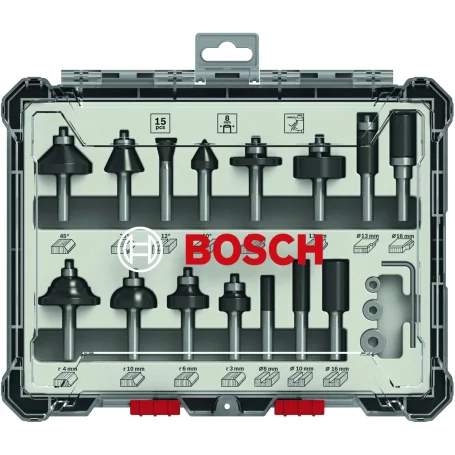 Fräser-set, 15-teilig BOSCH - mm.8